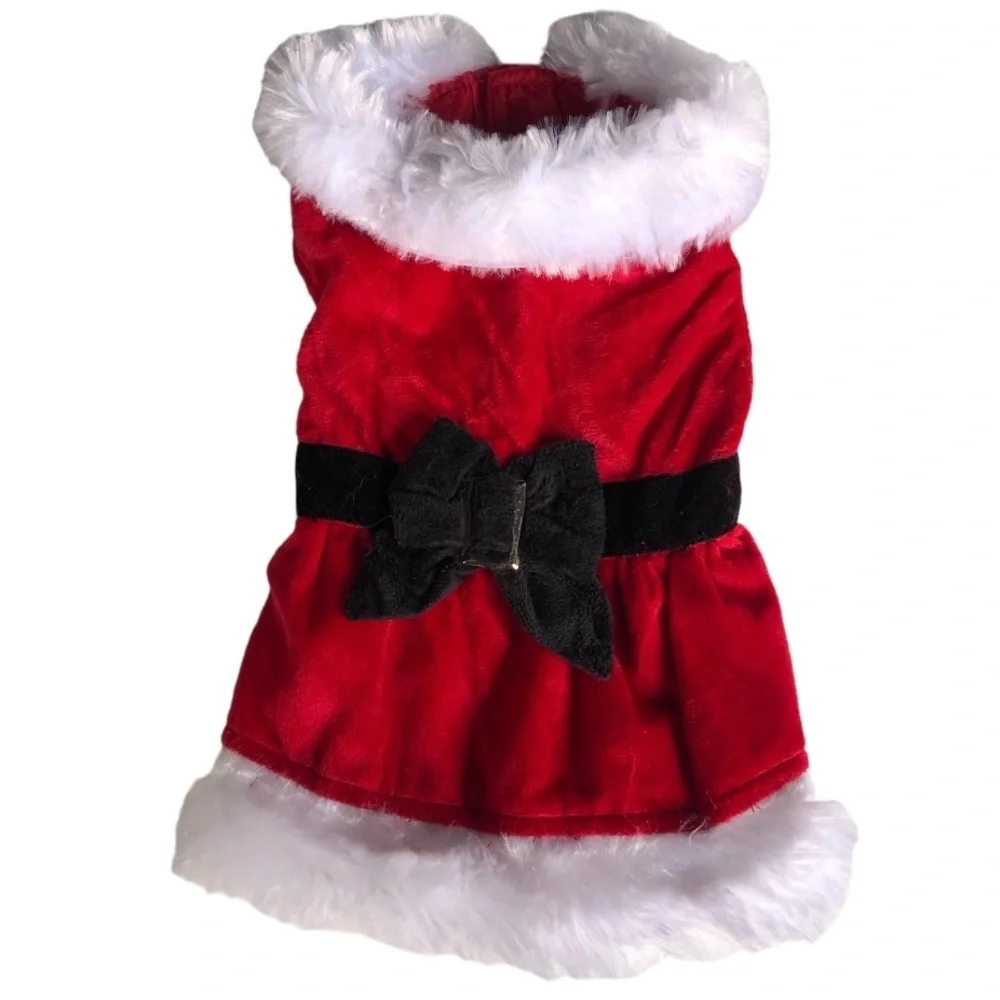 NWT Mrs. Santa Claus Dog Dress Costume XXS